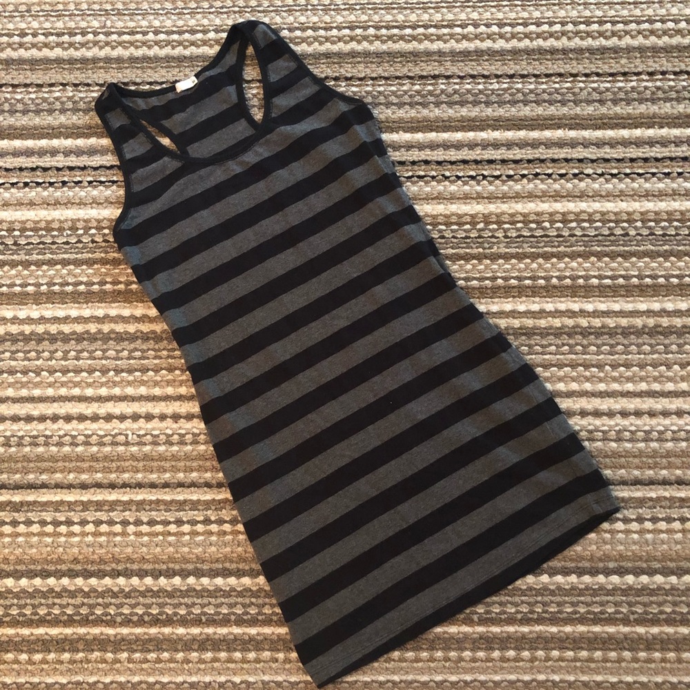Garage racer back stripe bodycon dress